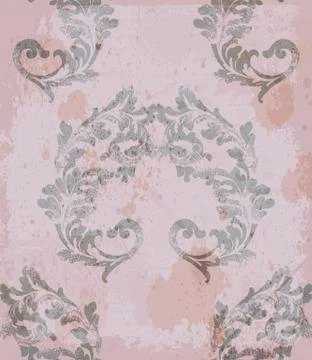 Classic royal pattern fabric. Vector damask ornament texture designs Stock Illustration