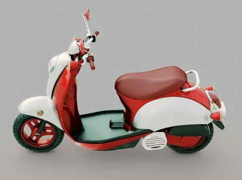 Classic scooter Stock Illustration