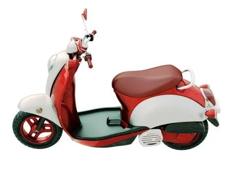 Classic scooter isolated Stock-Illustration