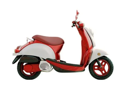 Classic scooter isolated Stock Illustration