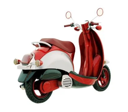 Classic scooter isolated Stockillustratie