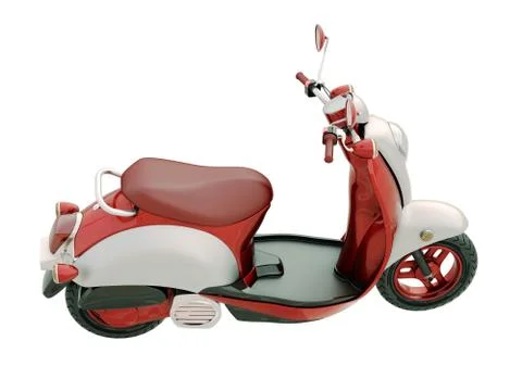 Classic scooter isolated Stock Illustration