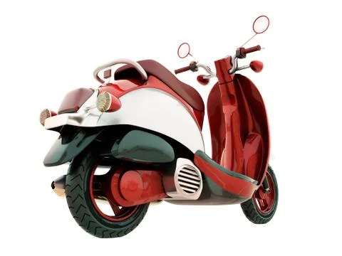 Classic scooter isolated Stock Illustration