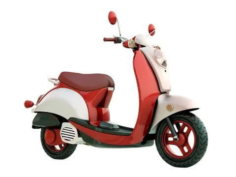 Classic scooter isolated Stockillustratie