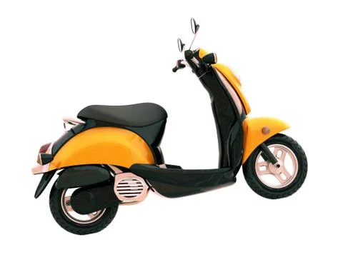 Classic scooter isolated Illustrazione stock
