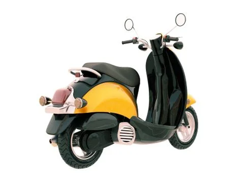 Classic scooter isolated Stock Illustration