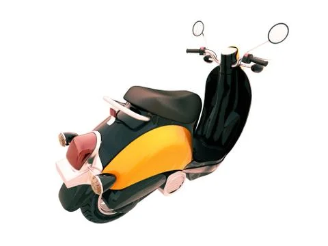 Classic scooter isolated Stock Illustration