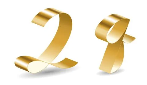 Classic Script Golden Decorative Q Letter of English Alphabet. Vector Illus.. Illustrazione stock