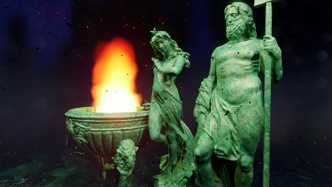 Classic sculpture 3d composition. Stock Footage 117581442