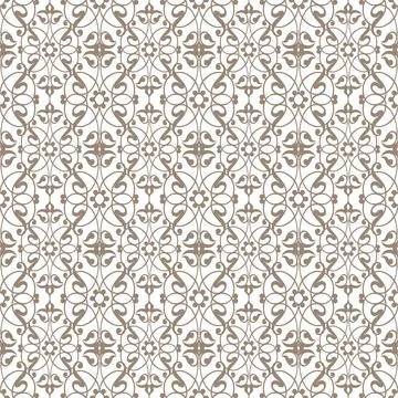 Classic seamless damask pattern in gold. Ornate interlocking floral Stockillustratie