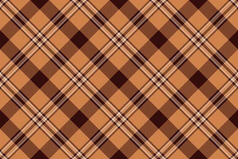 A classic, seamless diagonal plaid pattern in warm brown and earthy tan tones Stock Illustration