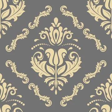 Classic Seamless Fine Pattern With Arabesques Stock Illustration