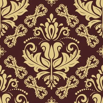 Classic Seamless Fine Pattern With Arabesques Stock Illustration