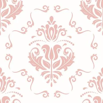 Classic Seamless Fine Pattern With Arabesques 스톡 일러스트