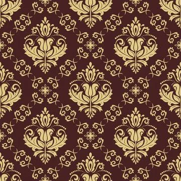 Classic Seamless Fine Pattern With Arabesques Illustrazione stock