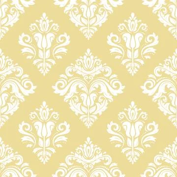 Classic Seamless Fine Pattern With Arabesques Stock Illustration
