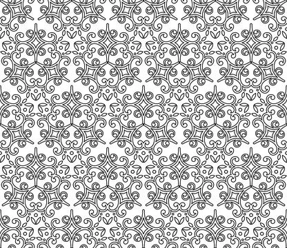 Classic Seamless Fine Pattern With Arabesques イラスト素材