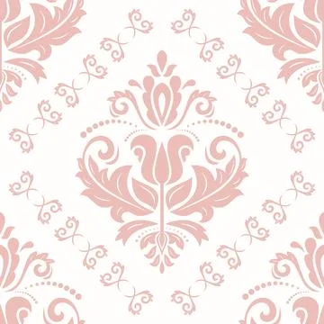 Classic Seamless Fine Pattern With Arabesques Stock Illustration