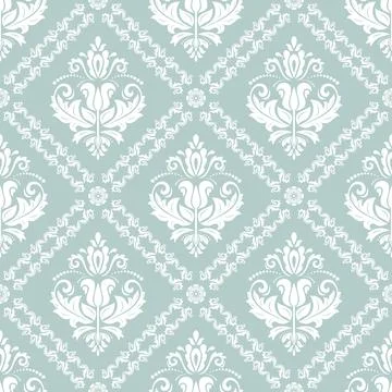 Classic Seamless Fine Pattern With Arabesques Stock Illustration