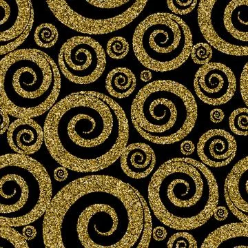 Classic seamless gold glitter pattern Illustrazione stock