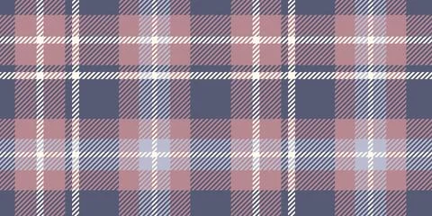 Classic Seamless Plaid Pattern in Blue and Pink Tones with Diagonal Stripes a Stock Illustration