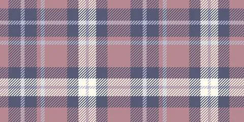 Classic Seamless Plaid Pattern in Pink, Blue, and Cream Tones with Diagonal S Stock Illustration