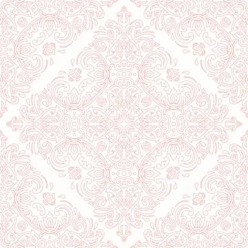 Classic Seamless Vector Fine Pattern With Arabesques Stock Illustration