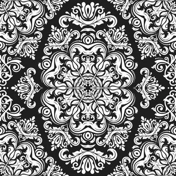Classic Seamless Vector Fine Pattern With Arabesques イラスト素材