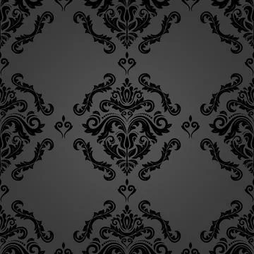 Classic Seamless Vector Fine Pattern With Arabesques Stockillustratie