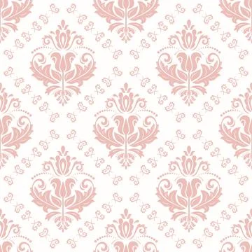 Classic Seamless Vector Fine Pattern With Arabesques 스톡 일러스트