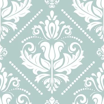 Classic Seamless Vector Fine Pattern With Arabesques Illustrazione stock