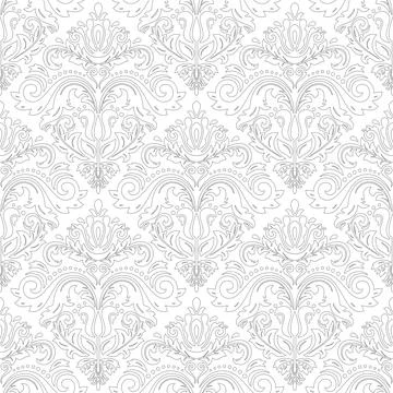 Classic Seamless Vector Fine Pattern With Arabesques Illustrazione stock
