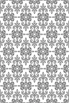Classic Seamless Vector Fine Pattern With Arabesques Stock Illustration