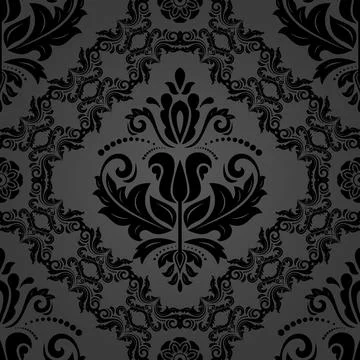 Classic Seamless Vector Fine Pattern With Arabesques Stock Illustration