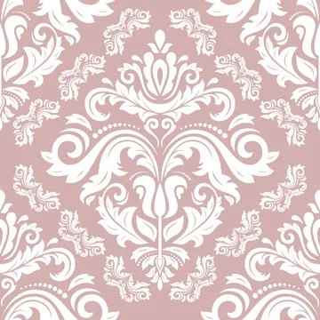 Classic Seamless Vector Fine Pattern With Arabesques Stockillustratie