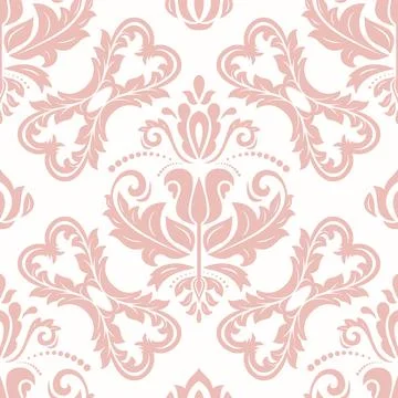 Classic Seamless Vector Fine Pattern With Arabesques Illustrazione stock