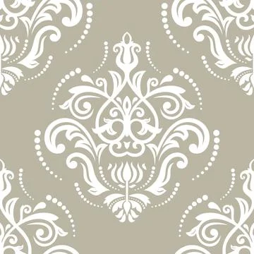 Classic Seamless Vector Fine Pattern With Arabesques Illustrazione stock