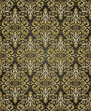Classic Seamless Vector Fine Pattern With Arabesques Illustrazione stock