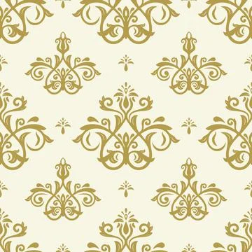 Classic Seamless Vector Fine Pattern With Arabesques Stock Illustration
