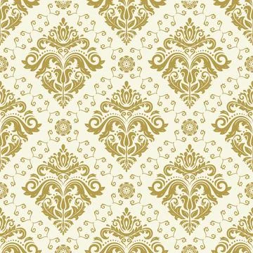 Classic Seamless Vector Fine Pattern With Arabesques Stock Illustration