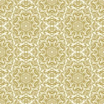 Classic Seamless Vector Fine Pattern With Arabesques Stockillustratie