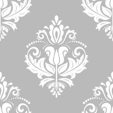 Classic Seamless Vector Fine Pattern With Arabesques Stock Illustration