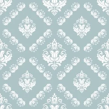 Classic Seamless Vector Fine Pattern With Arabesques イラスト素材