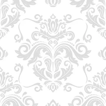 Classic Seamless Vector Fine Pattern With Arabesques Stock Illustration
