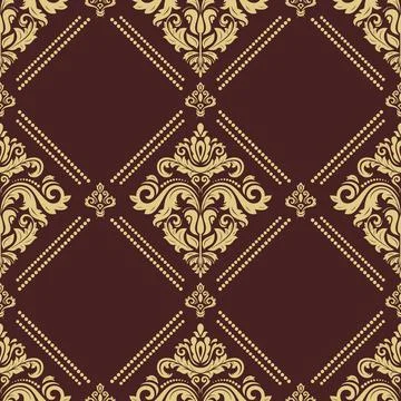 Classic Seamless Vector Fine Pattern With Arabesques Stock Illustration