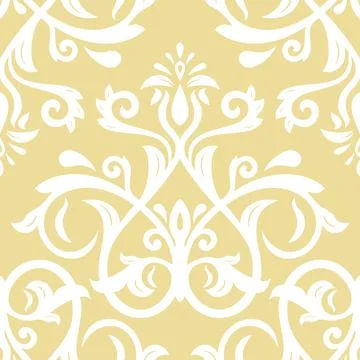 Classic Seamless Vector Fine Pattern With Arabesques Stock Illustration