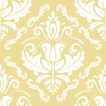 Classic Seamless Vector Fine Pattern With Arabesques Stock Illustration