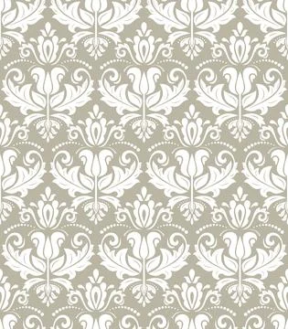 Classic Seamless Vector Fine Pattern With Arabesques Stock Illustration