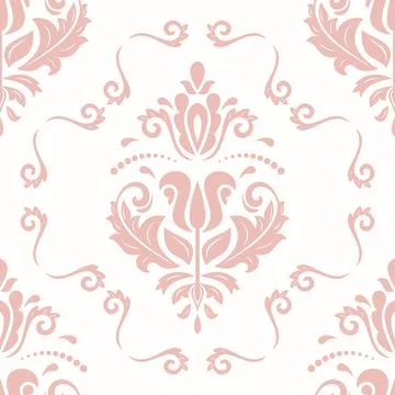Classic Seamless Vector Fine Pattern With Arabesques Illustrazione stock