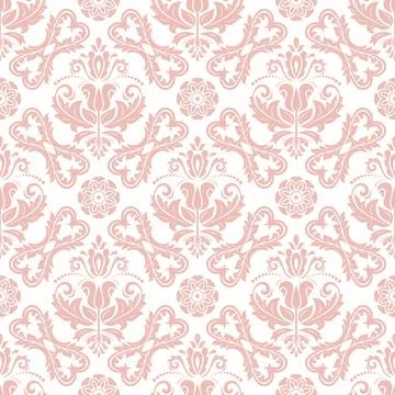 Classic Seamless Vector Fine Pattern With Arabesques Stock Illustration